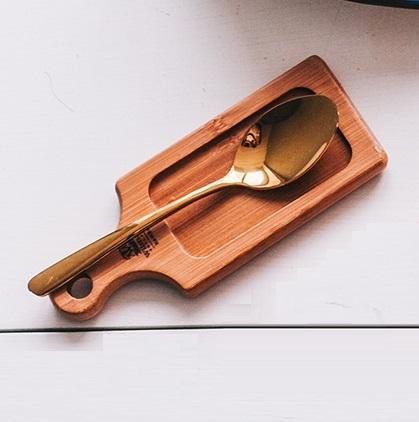 Bamboo Appetizer Tray with Handle – 6.25" x 2.5"