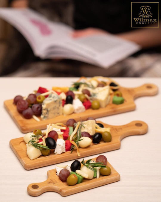 Bamboo Appetizer Tray with Handle – 6.25" x 2.5"