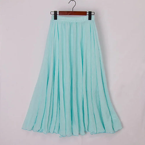 High Quality Cotton Linen Womens Maxi Skirt