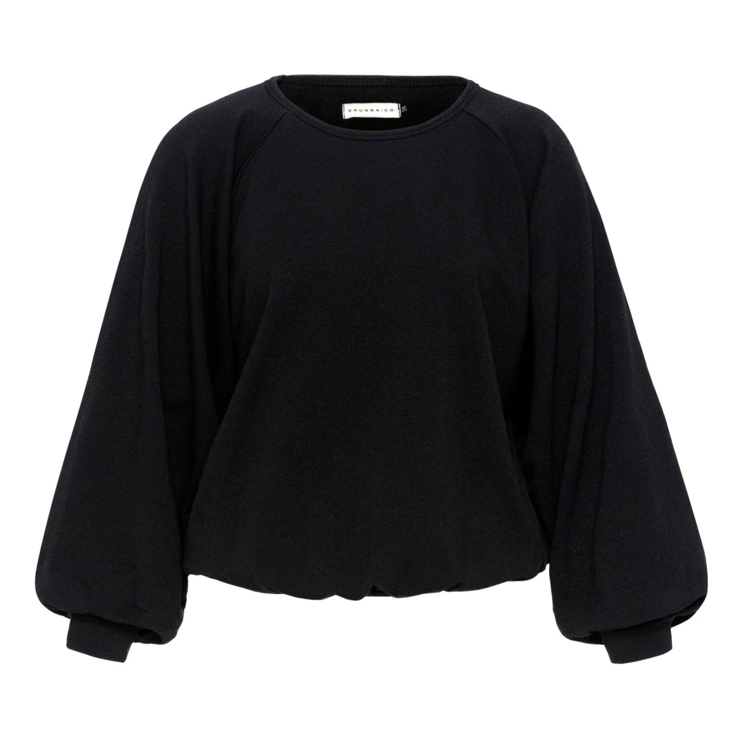 Haley Bamboo Fleece Sweater – Black