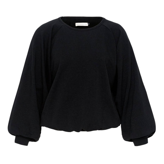 Haley Bamboo Fleece Sweater – Black