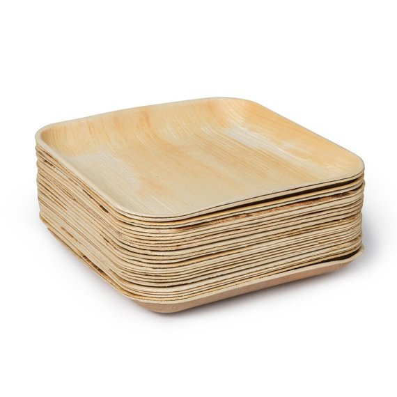 Palm Leaf Square Plates (10") – Sustainable & Compostable Tableware