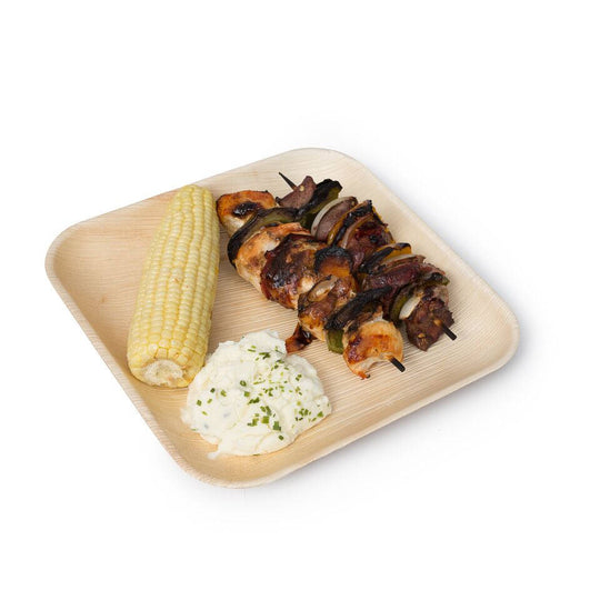 Palm Leaf Square Plates (10") – Sustainable & Compostable Tableware