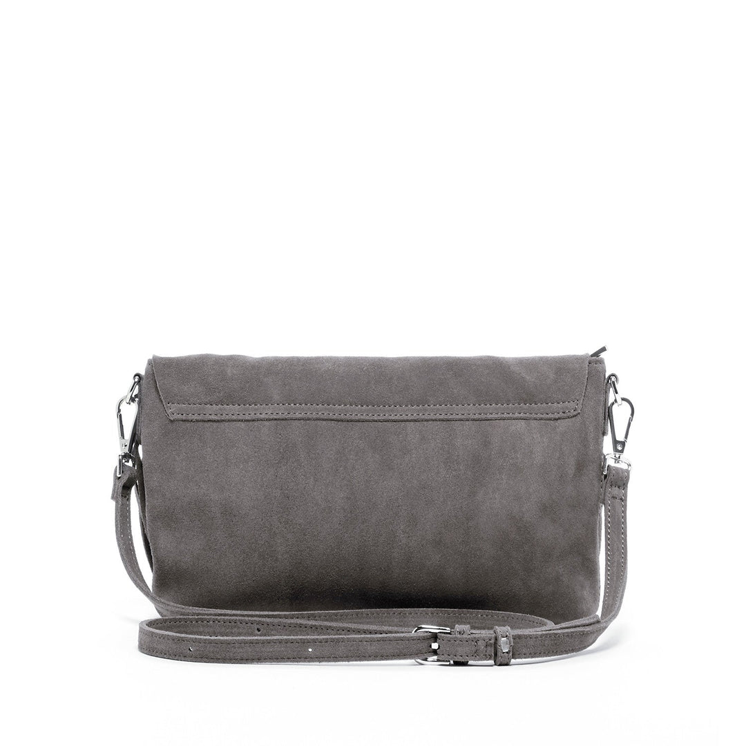 Lillian Gray Leather Fringe Purse