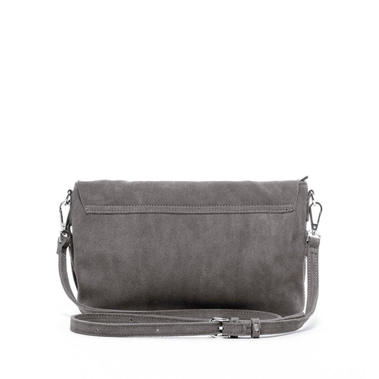 Lillian Gray Leather Fringe Purse