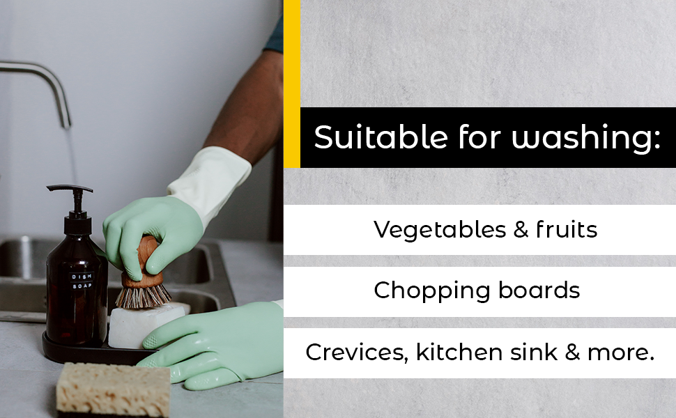 Bamboo & Sisal Fiber Dish Brush 🌿 | Eco-Friendly Kitchen Essential