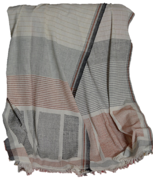 Handwoven Reversible Cotton Blanket – Boho Waffle Weave Throw