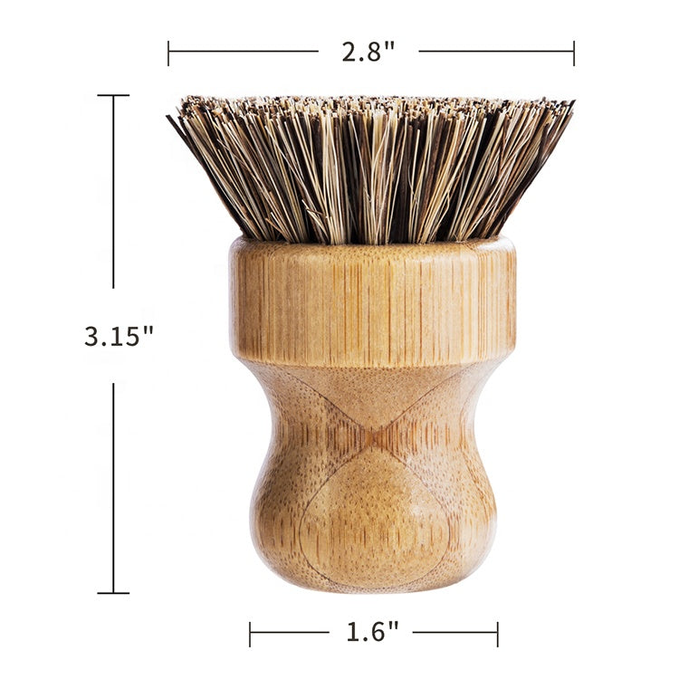 Bamboo & Sisal Fiber Dish Brush 🌿 | Eco-Friendly Kitchen Essential