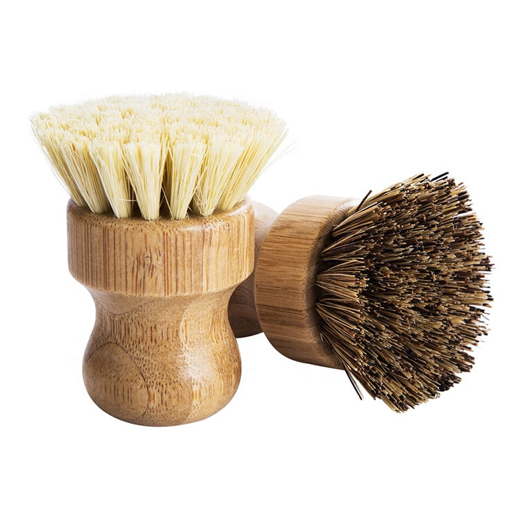 Bamboo & Sisal Fiber Dish Brush 🌿 | Eco-Friendly Kitchen Essential