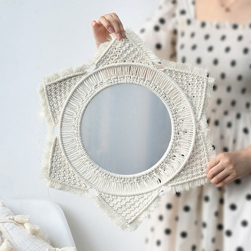 Macrame Round Mirror Wall Decor