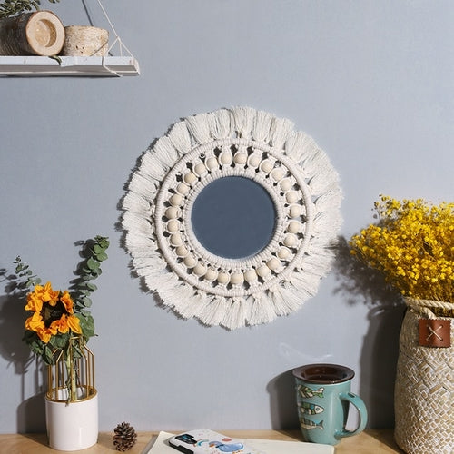 Macrame Round Mirror Wall Decor