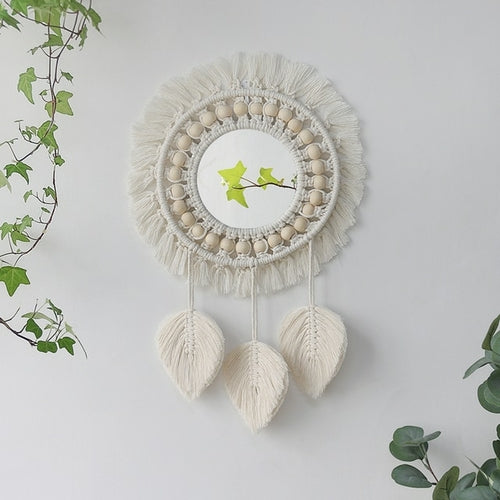 Macrame Round Mirror Wall Decor