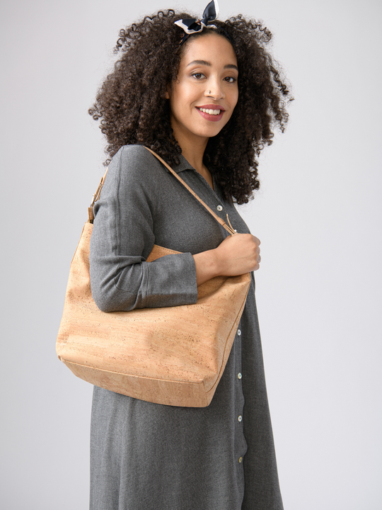 Boho Shoulder Bag – Sustainable Cork Everyday Tote