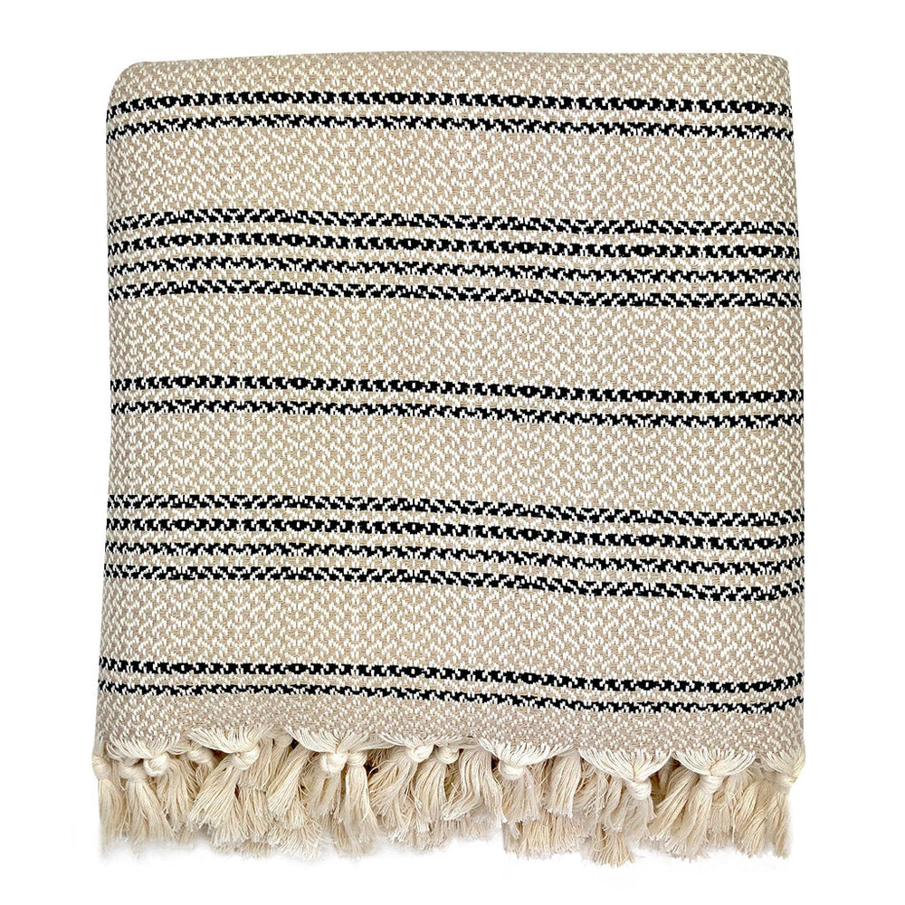 Woven Stripe Turkish Throw
