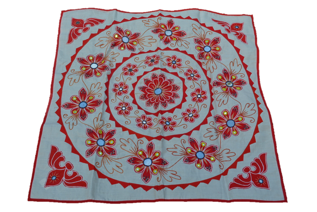 Mandala Wall Hanging – Upcycled Boho Tapestry with Handcrafted Appliqué