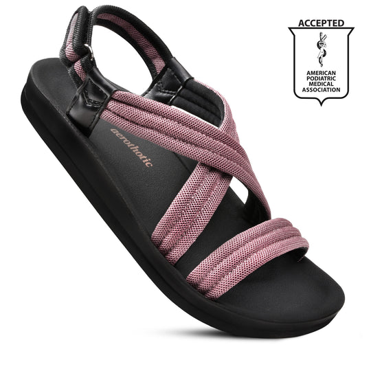 Women's Velcro Ankle Strap Slip Sandals