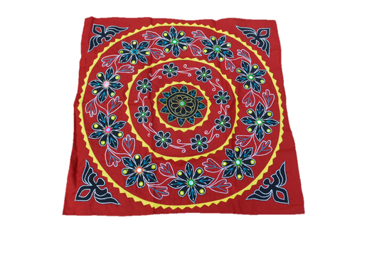 Mandala Wall Hanging – Upcycled Boho Tapestry with Handcrafted Appliqué