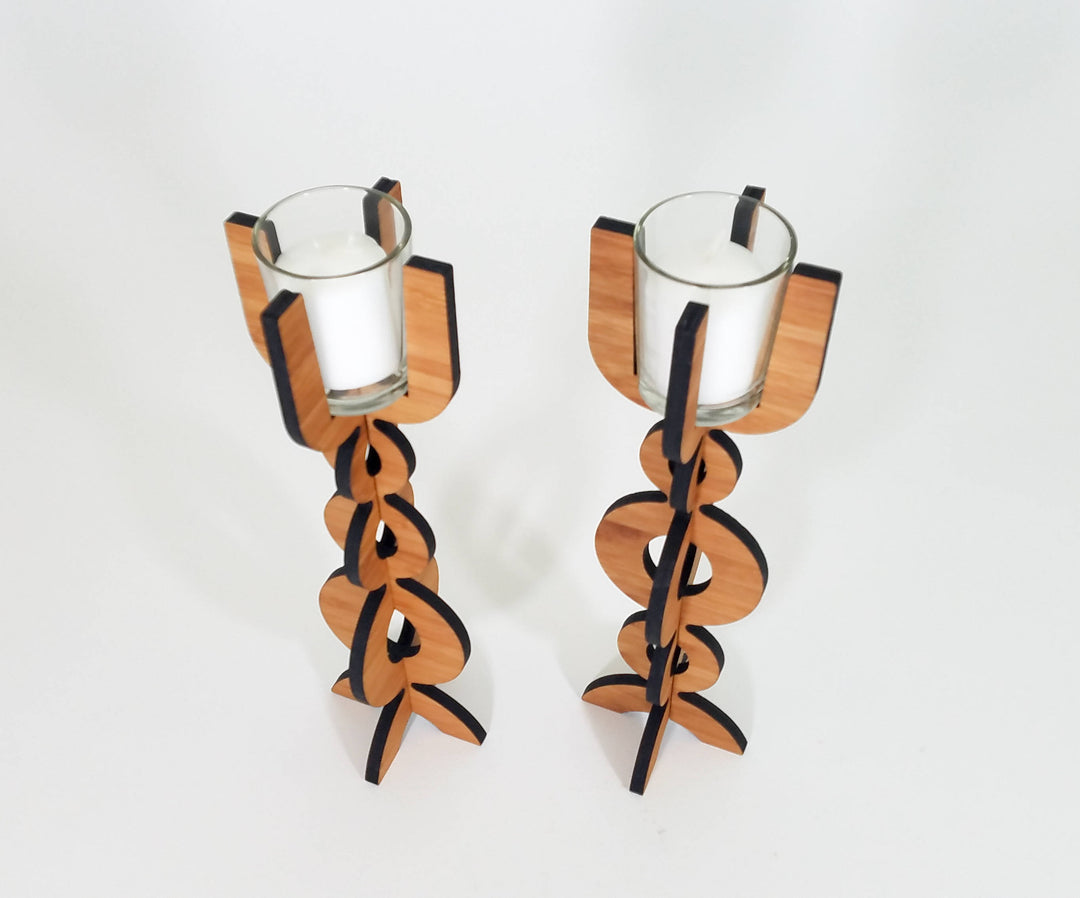 Bubble Bamboo Votive Candlestick Holder