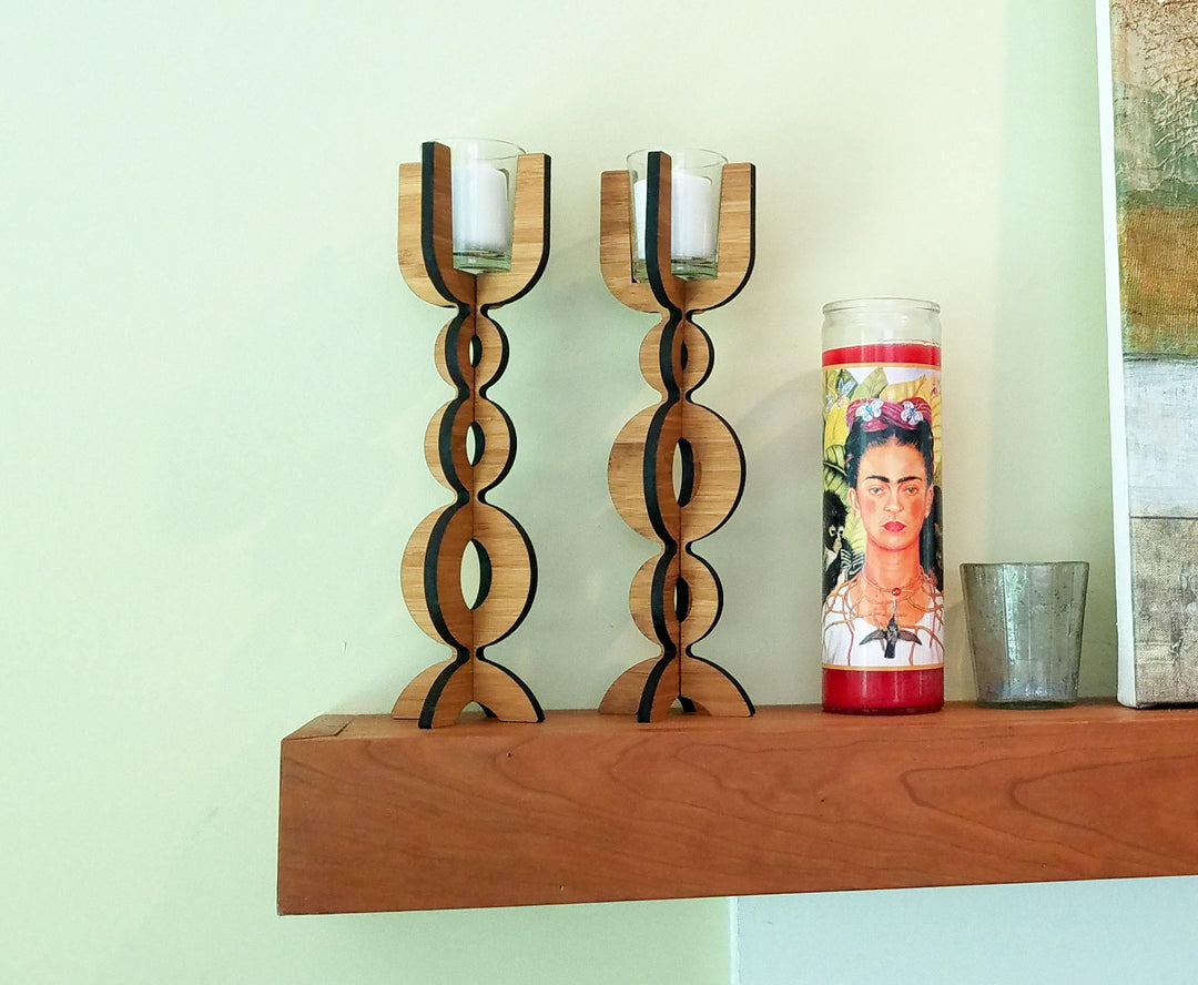 Bubble Bamboo Votive Candlestick Holder