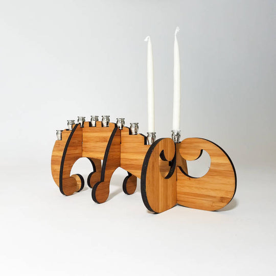 Swirl Bamboo Menorah