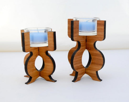 Equinox Tea Light Holder – Eco-Friendly Bamboo