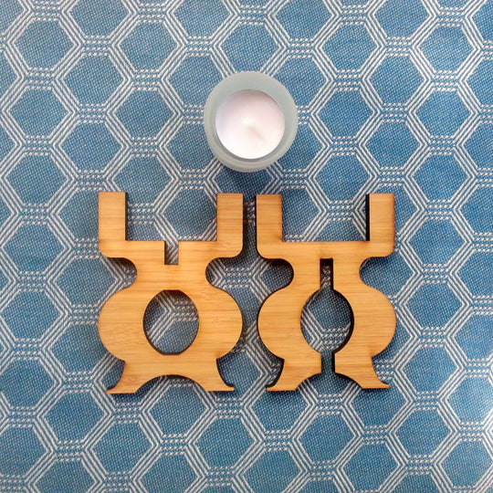 Equinox Tea Light Holder – Eco-Friendly Bamboo