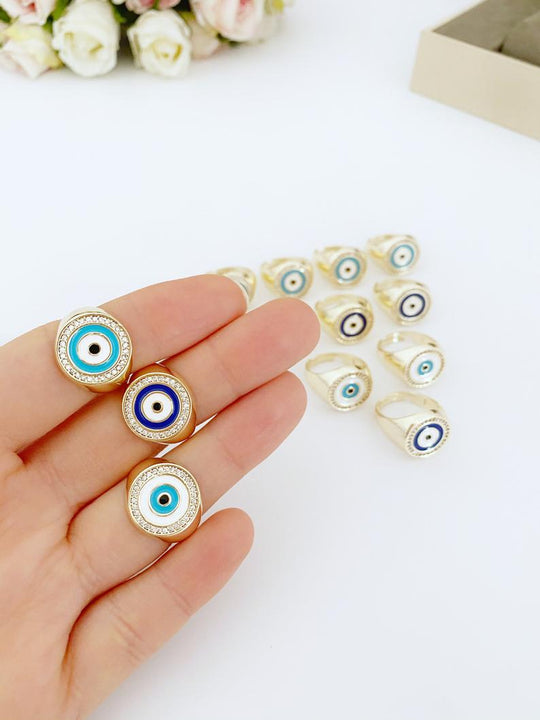 Round Evil Eye Ring