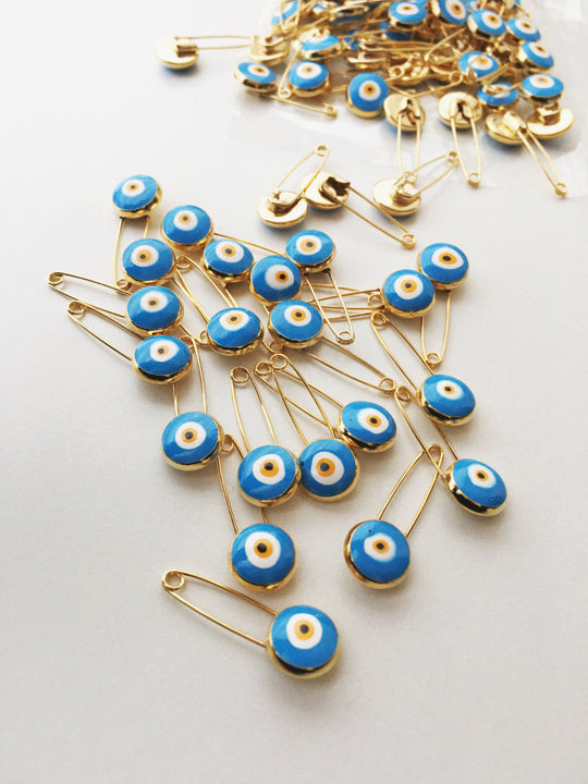 Evil eye safety pin