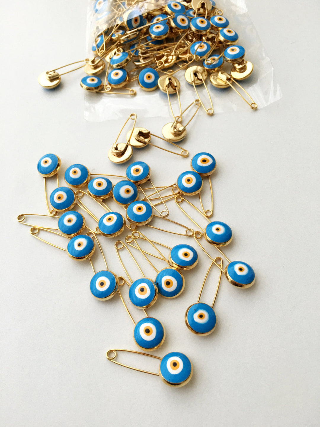 Evil eye safety pin