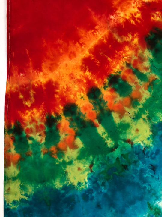 "Solar Flare” Silk Wall Hanging | Hand-Dyed Boho Art