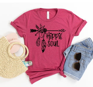“Hippie Soul” T-Shirt – Boho Graphic Tee for Free Spirits
