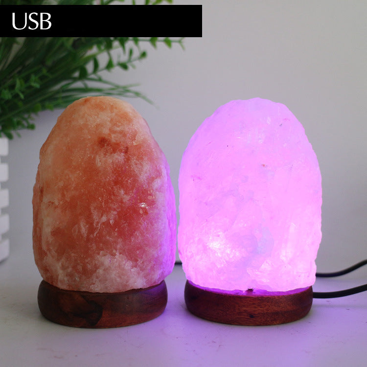USB Small Color Changing Pyramid Pink Himalayan Salt lamp